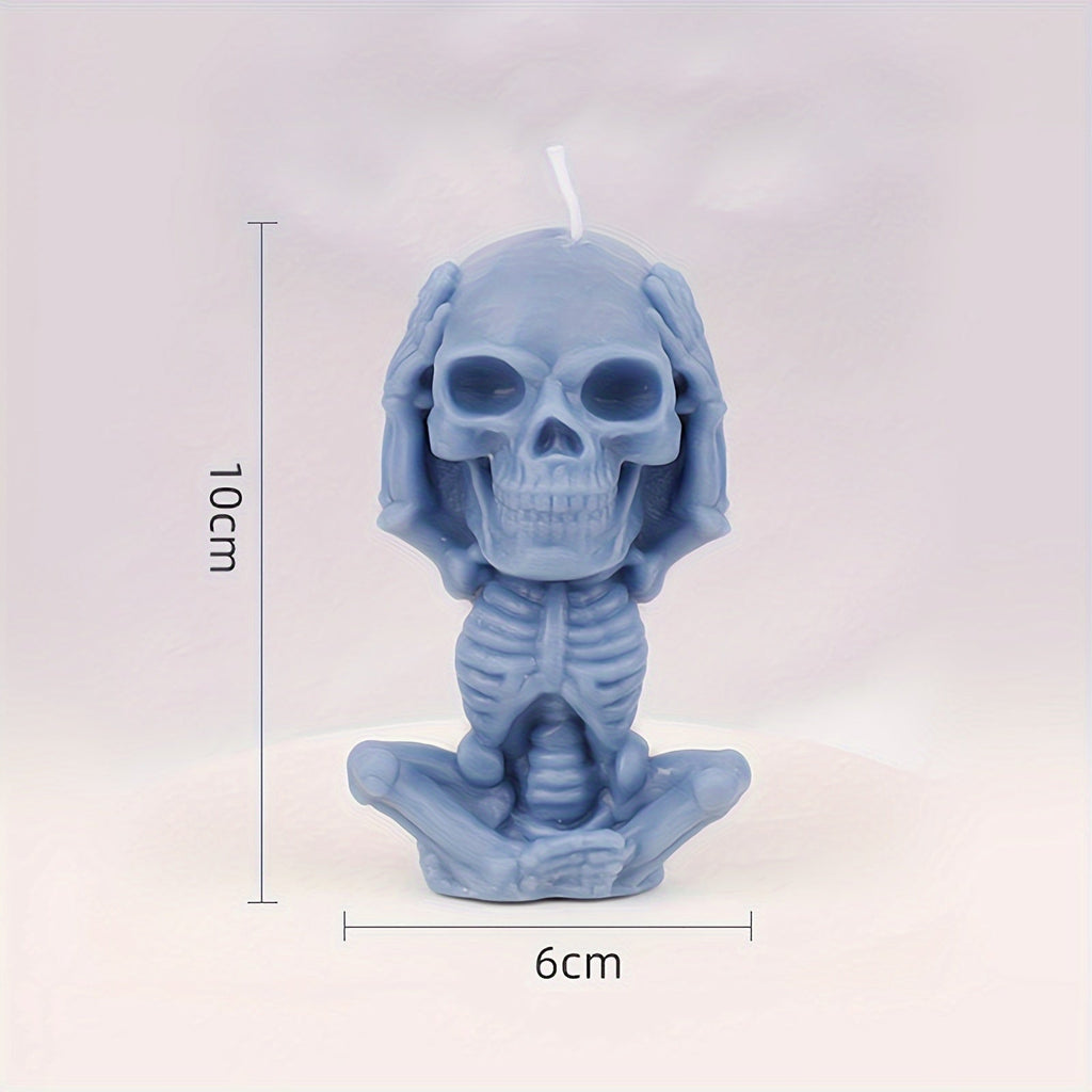 4 PCS Skull Creative Candles, Halloween Skull Scented Candle, Handcrafted DIY Aromatherapy Candle For Spooky Home Decoration, Halloween Gift Set Lootquake LLC