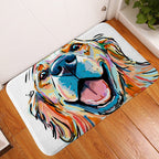 Pet dog flannel floor mat door mat printing foot mat anti-slip mat carpet Pi-Mart