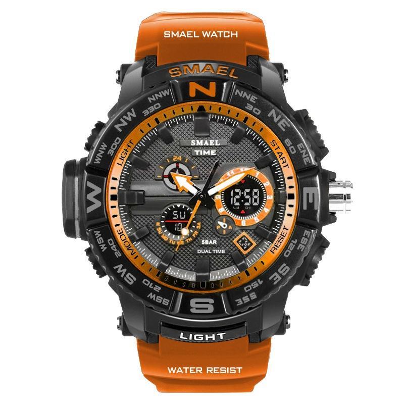 New Luxury Sport Watch With Dual Display LED Digital Analog Electronic Quartz  Display and Waterproof 30M protection - SJB-DIAMOND ELITES