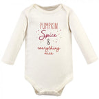 Hudson Baby Infant Girl Cotton Long-Sleeve Bodysuits 5pk, Pumpkin Spice, 12-18 Months