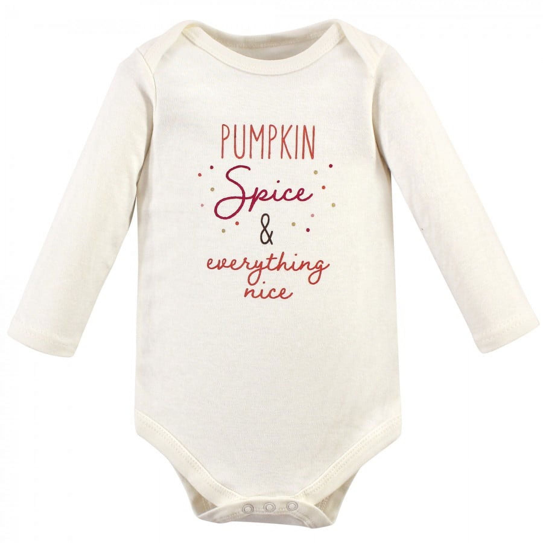 Hudson Baby Infant Girl Cotton Long-Sleeve Bodysuits 5pk, Pumpkin Spice, 12-18 Months