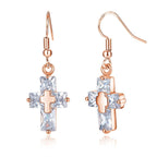 Transparent Cross Necklace and Earrings Pi-Mart