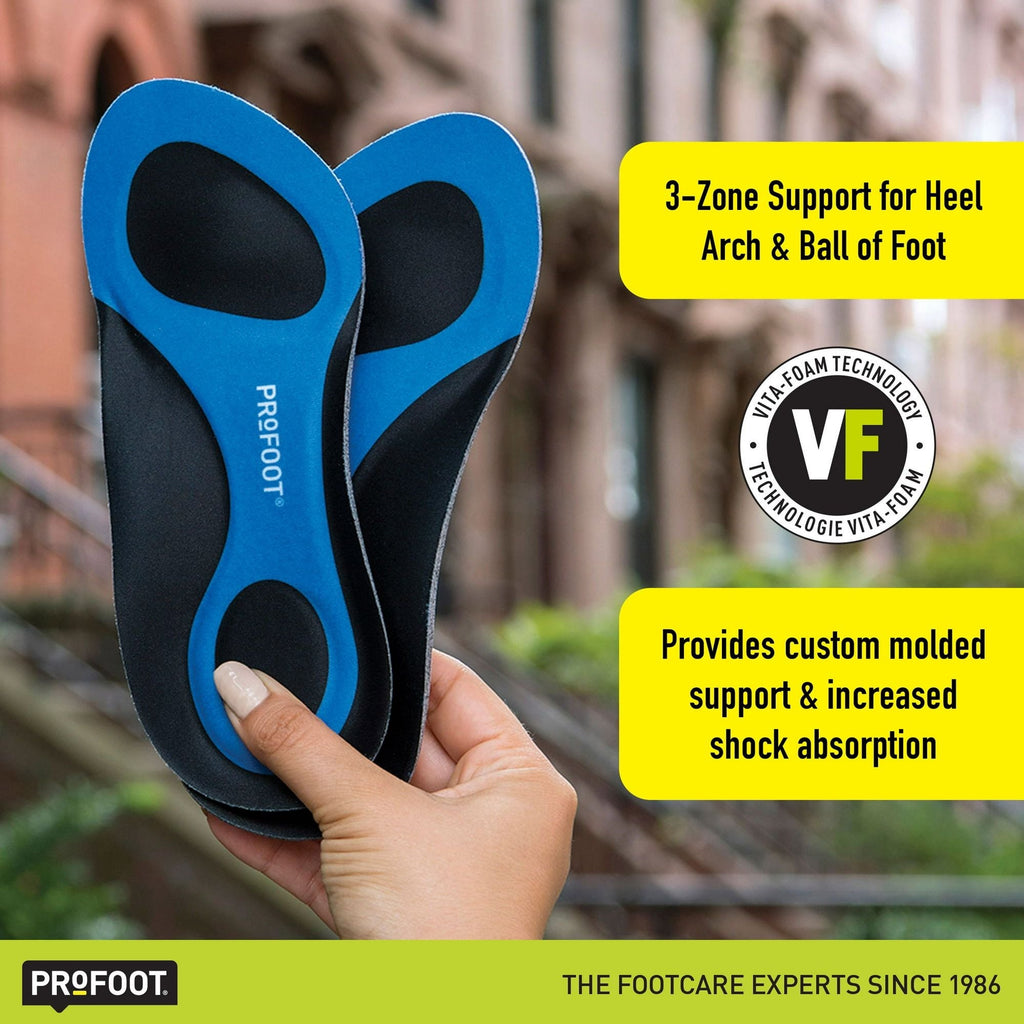 PROFOOT Triad Orthotic Insoles for Knee, Leg & Back Pain, Men's 8-13, 1 Pair EasyOptionXY LLC