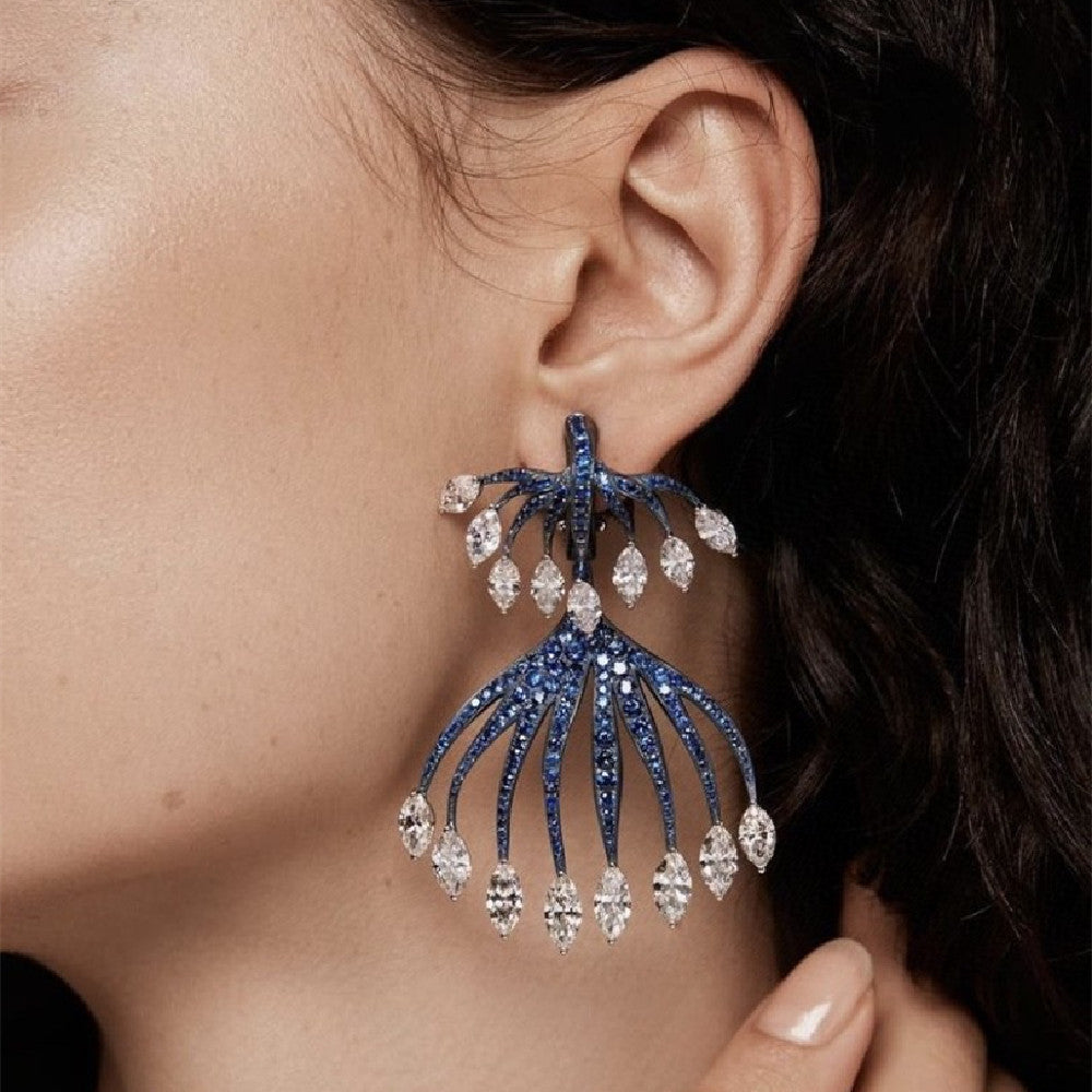 Fashion Smart Sea Jellyfish Tassel Earrings Pi-Mart