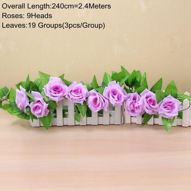 90cm Artificial Green Hanging Ivy Leaves Radish Seaweed Grape Fake Flowers Vine Home Garden Wall Party Decoration Fake Hanging Fake Ivy Vine for Wall House Room Indoor Outdoor Decoration Stevvex