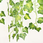 90cm Artificial Green Hanging Ivy Leaves Radish Seaweed Grape Fake Flowers Vine Home Garden Wall Party Decoration Fake Hanging Fake Ivy Vine for Wall House Room Indoor Outdoor Decoration Stevvex