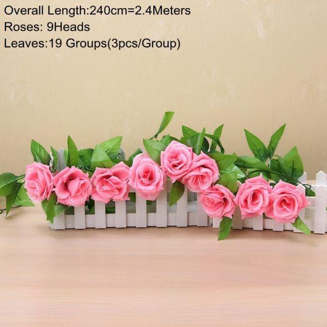 90cm Artificial Green Hanging Ivy Leaves Radish Seaweed Grape Fake Flowers Vine Home Garden Wall Party Decoration Fake Hanging Fake Ivy Vine for Wall House Room Indoor Outdoor Decoration Stevvex