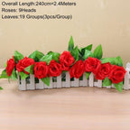 90cm Artificial Green Hanging Ivy Leaves Radish Seaweed Grape Fake Flowers Vine Home Garden Wall Party Decoration Fake Hanging Fake Ivy Vine for Wall House Room Indoor Outdoor Decoration Stevvex