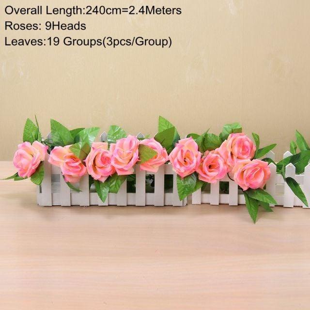 90cm Artificial Green Hanging Ivy Leaves Radish Seaweed Grape Fake Flowers Vine Home Garden Wall Party Decoration Fake Hanging Fake Ivy Vine for Wall House Room Indoor Outdoor Decoration Stevvex