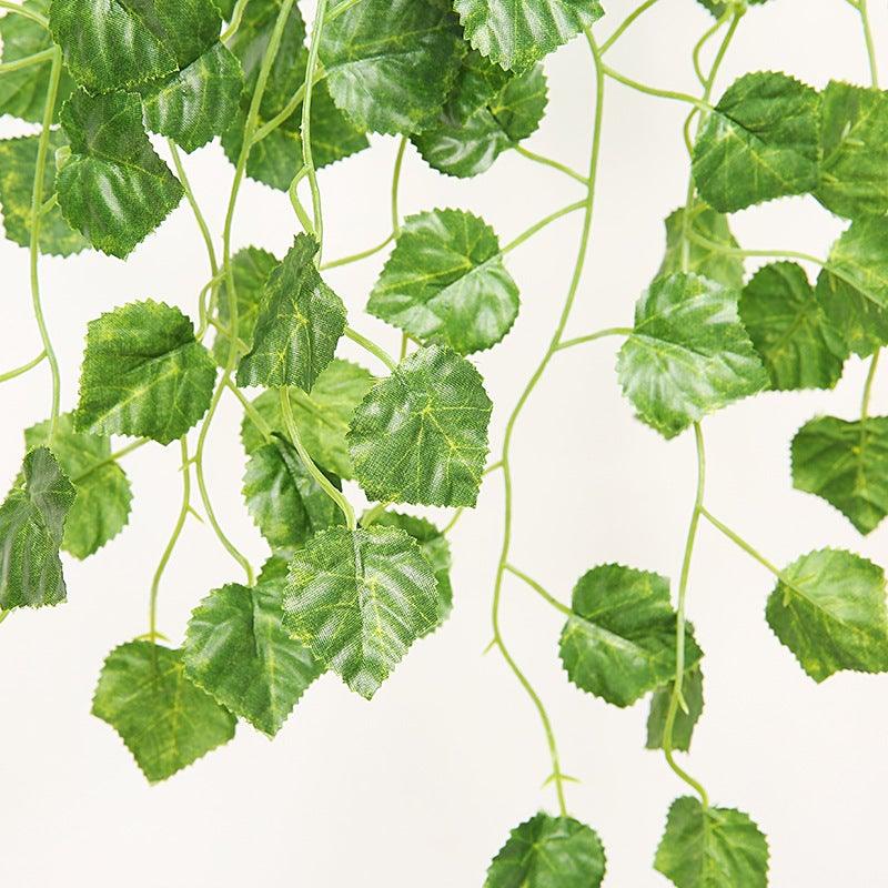 90cm Artificial Green Hanging Ivy Leaves Radish Seaweed Grape Fake Flowers Vine Home Garden Wall Party Decoration Fake Hanging Fake Ivy Vine for Wall House Room Indoor Outdoor Decoration Stevvex