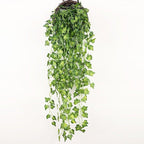 90cm Artificial Green Hanging Ivy Leaves Radish Seaweed Grape Fake Flowers Vine Home Garden Wall Party Decoration Fake Hanging Fake Ivy Vine for Wall House Room Indoor Outdoor Decoration Stevvex