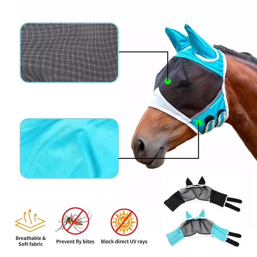 Horse Fly Mask,Extra Comfort Grip Soft Mesh Horse Fly Mask With Ears Lootquake LLC