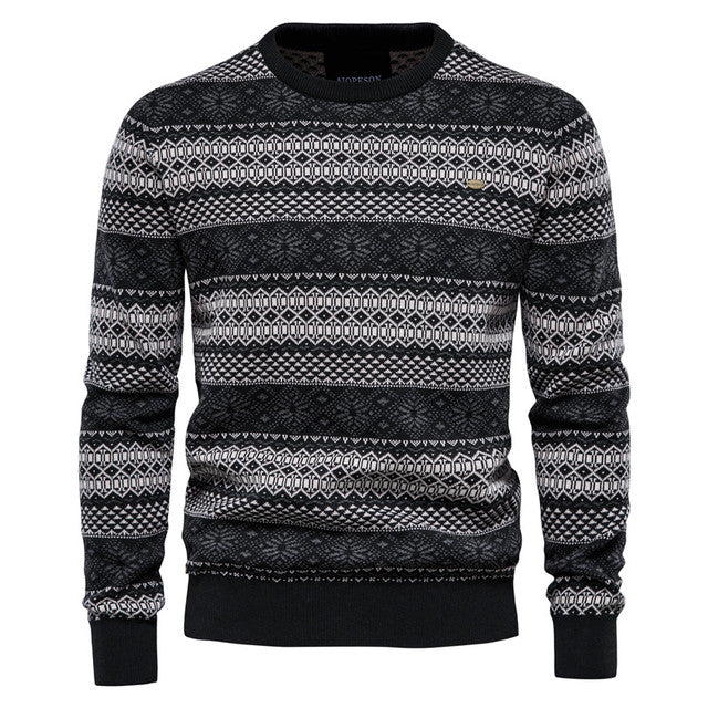Spliced Cotton Men's Sweater Pi-Mart