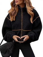 Cozy Sherpa Fleece Zip-Up Jacket