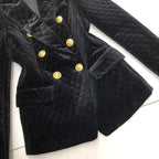 Velvet diamond retro small suit women Pi-Mart