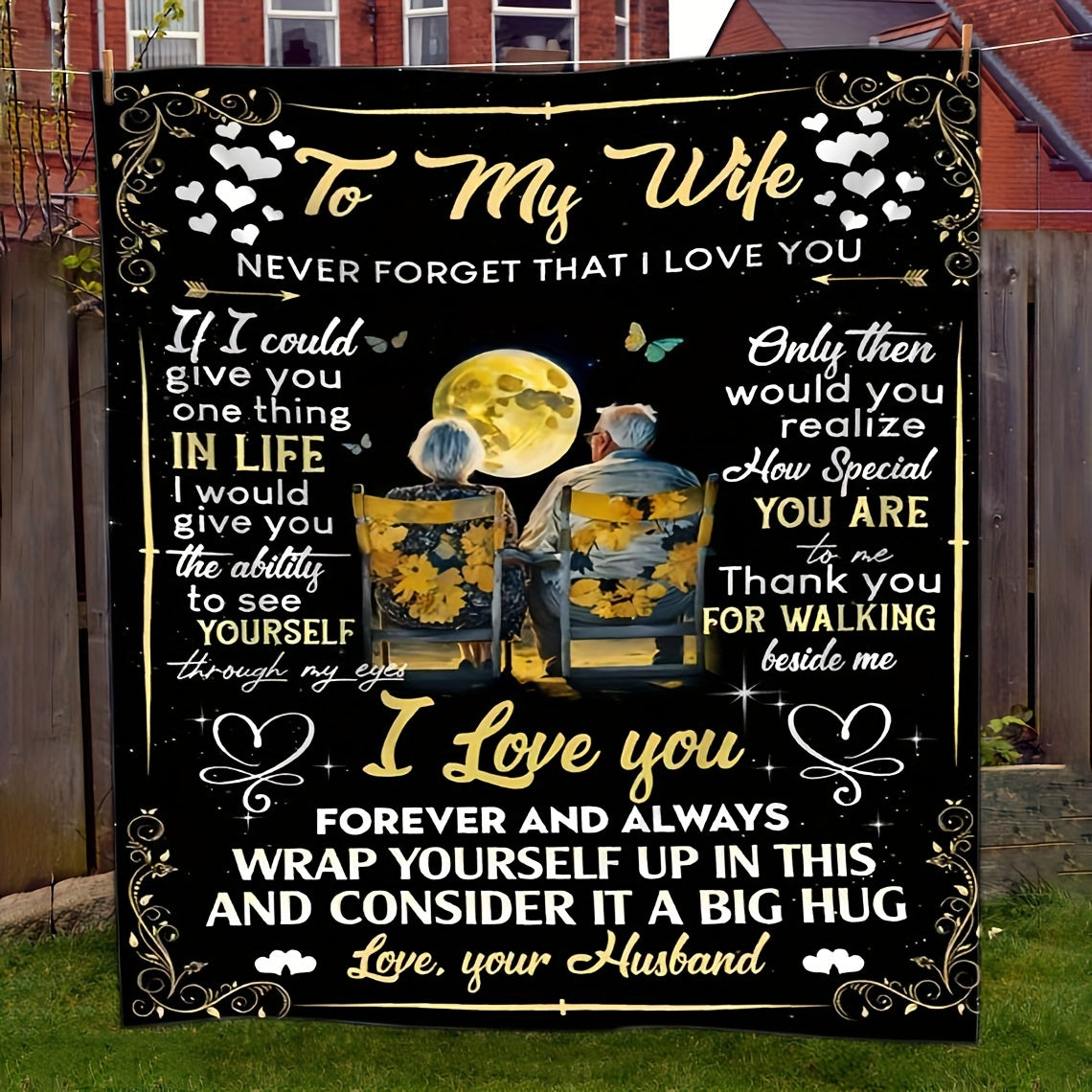 1pc Husband Gifts For Wife Blanket Soft Flannel Sofa Blanket TV Blanket For Home Decor Lootquake LLC