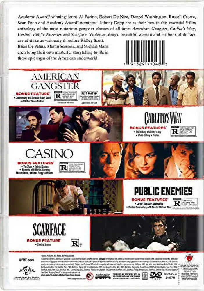 Legendary Gangsters: 5-Movie Collection (American Gangster/Carlito'sWa