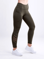JupiterGear High-Waisted Pilates Leggings with Side Pockets & Mesh Pan - SJB-DIAMOND ELITES