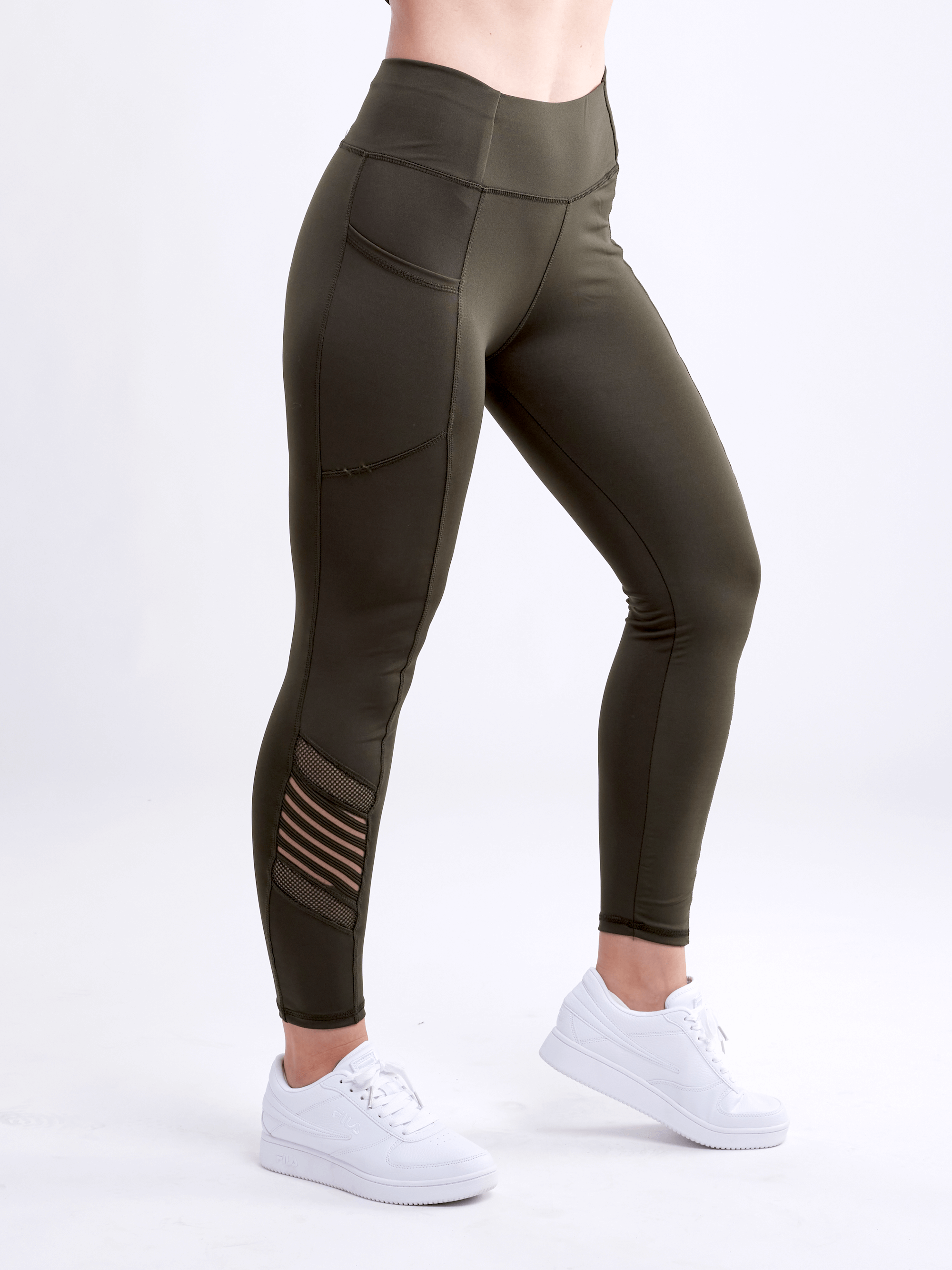 JupiterGear High-Waisted Pilates Leggings with Side Pockets & Mesh Pan - SJB-DIAMOND ELITES