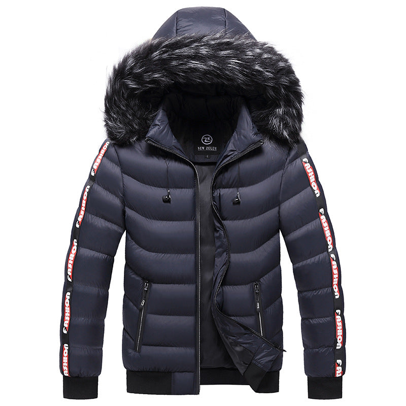 Autumn and winter men's Korean style hooded padded coat Pi-Mart