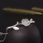 Beautiful natural crystal plum bracelet