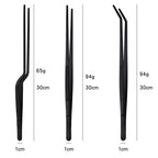 Stainless Steel Barbecue Tongs Outdoor Retro Long-handle Clip Fried Steak Anti-scald Restaurant Kitchen Plate Holder Pi-Mart