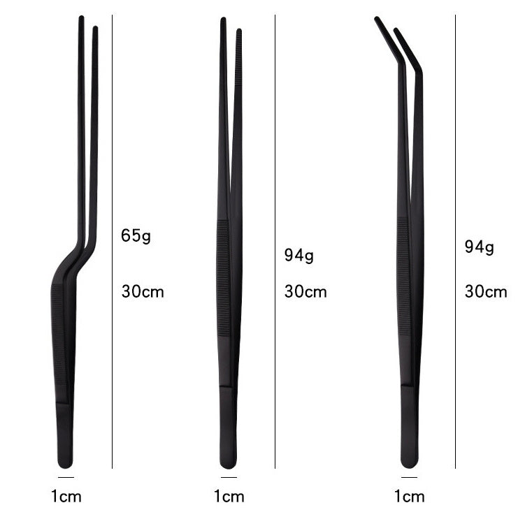 Stainless Steel Barbecue Tongs Outdoor Retro Long-handle Clip Fried Steak Anti-scald Restaurant Kitchen Plate Holder Pi-Mart