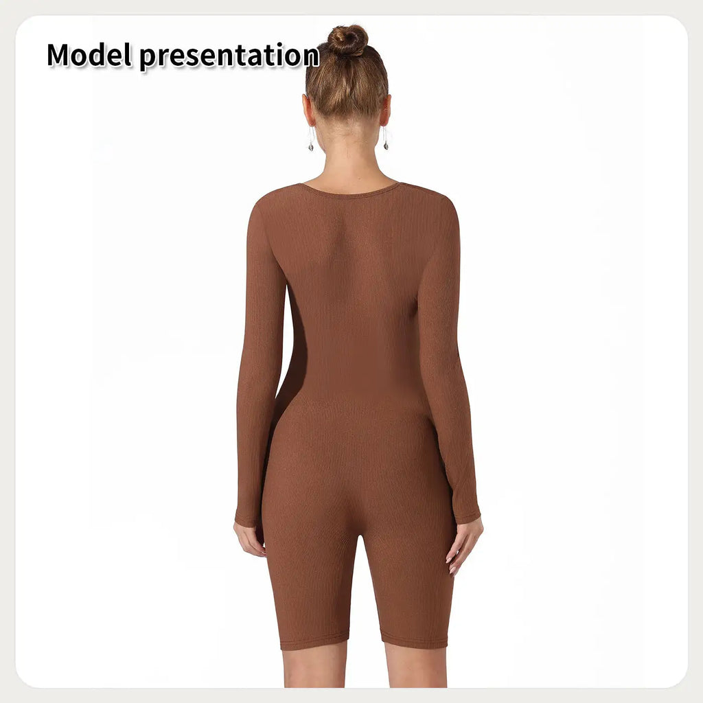 Women's Fashion Simple Solid Color Bodysuit - SJB-DIAMOND ELITES