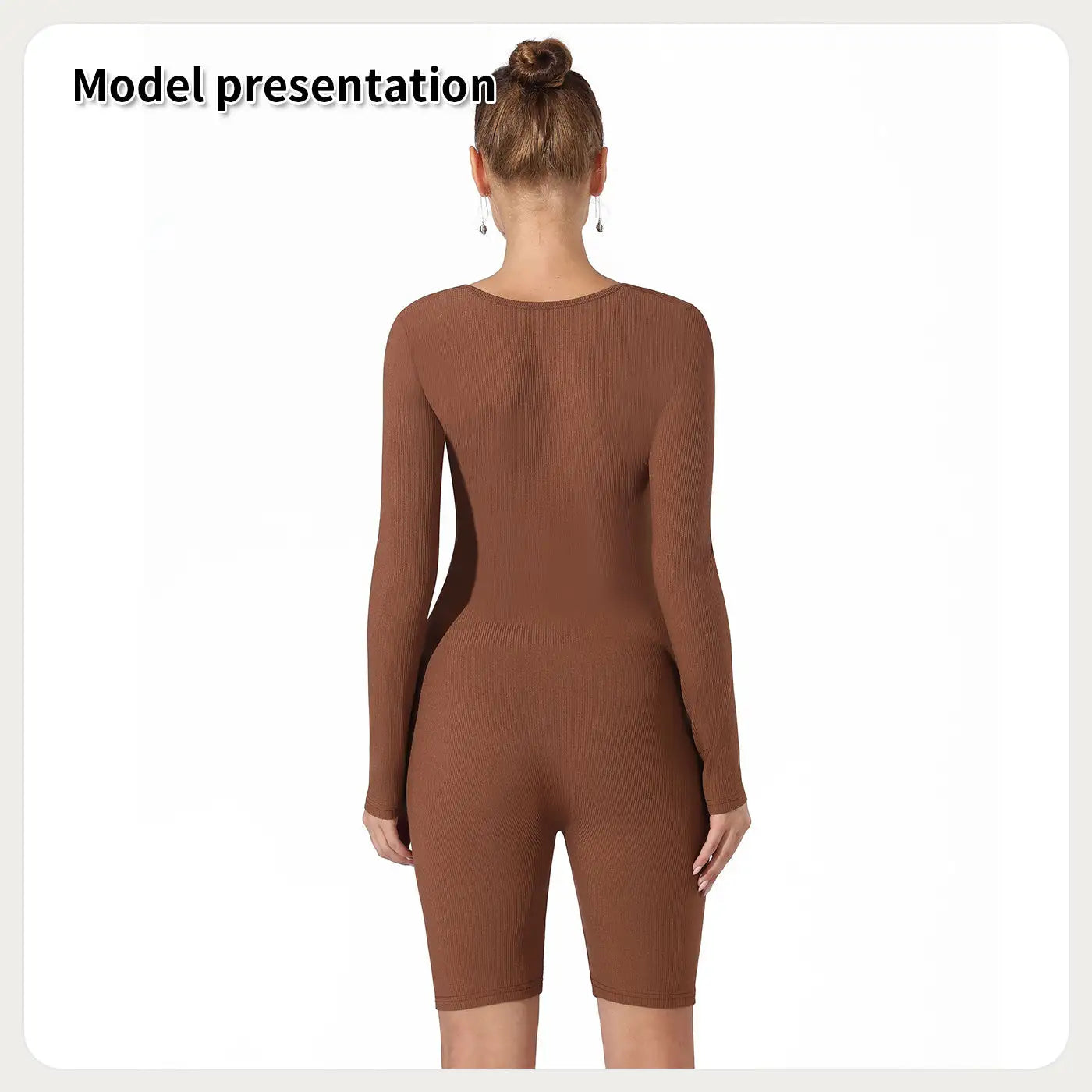 Women's Fashion Simple Solid Color Bodysuit - SJB-DIAMOND ELITES