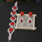 Bridal bracelet earring set