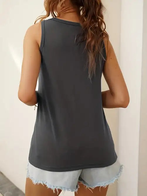 Ladies' Solid Color Lip Print Fashionable Off Shoulder Versatile Vest - SJB-DIAMOND ELITES