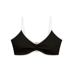 Loki & Ivy Color Block Ruched V-Neck Sports Bra