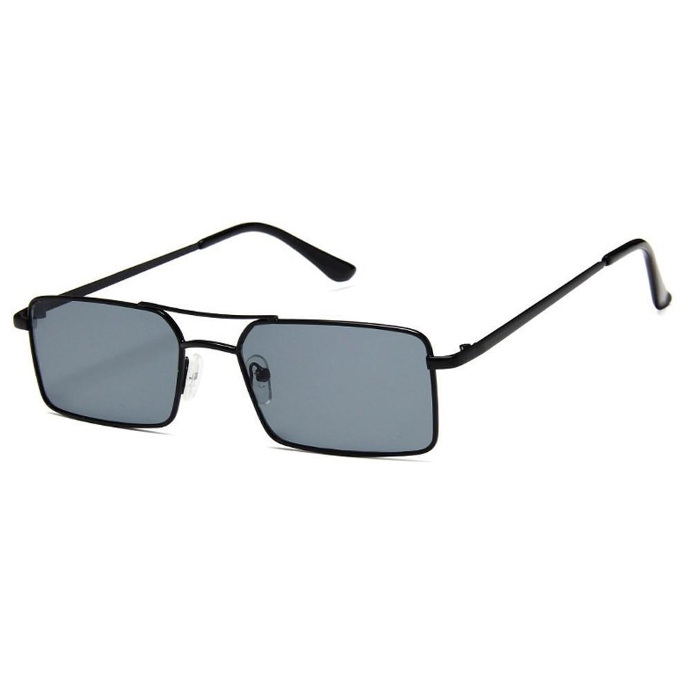 Luxury Famous Retro Modern Square Unisex Men and  Women‘s Sunglasses  With Alloy Metal Small Frame With Clear Double Bridge Men's Sunglasses - SJB-DIAMOND ELITES