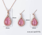new fashion European and American bride necklace earrings two sets of ladies crystal jewelry set Pi-Mart