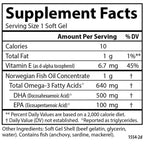 Carlson Labs - Super DHA Gems 500 mg. - Bonus Pack 60+20 Softgels - 2 Bottle(s)