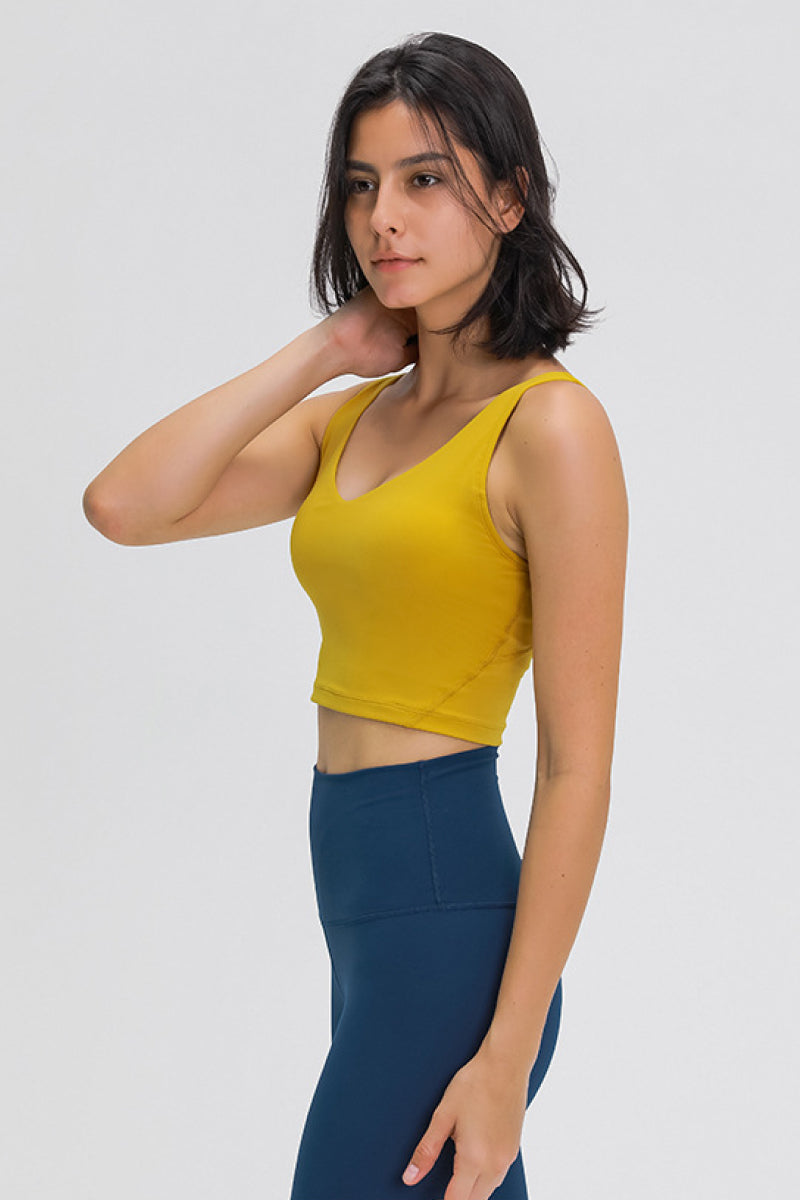 Millennia Scoop Back Sports Bra THRIXINE