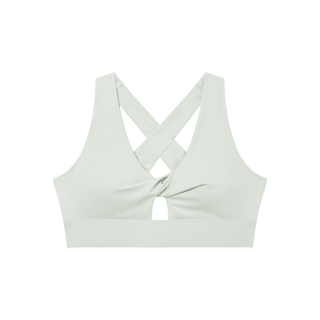 Loki & Ivy Women's Twist Front V-Neck Sports Bra