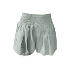 Women's Minimalist Solid Color Polyester Side Pocket Shorts - SJB-DIAMOND ELITES