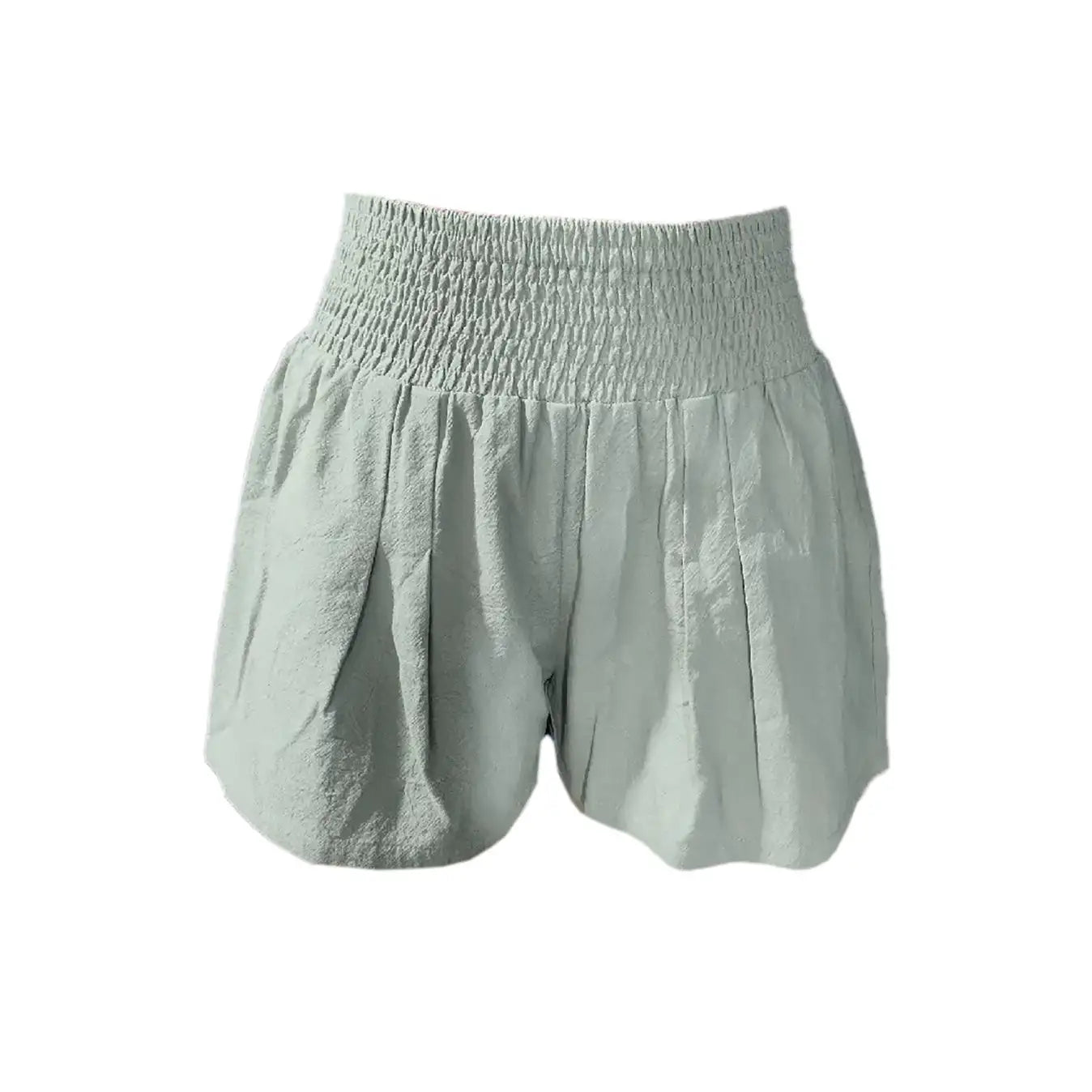Women's Minimalist Solid Color Polyester Side Pocket Shorts - SJB-DIAMOND ELITES