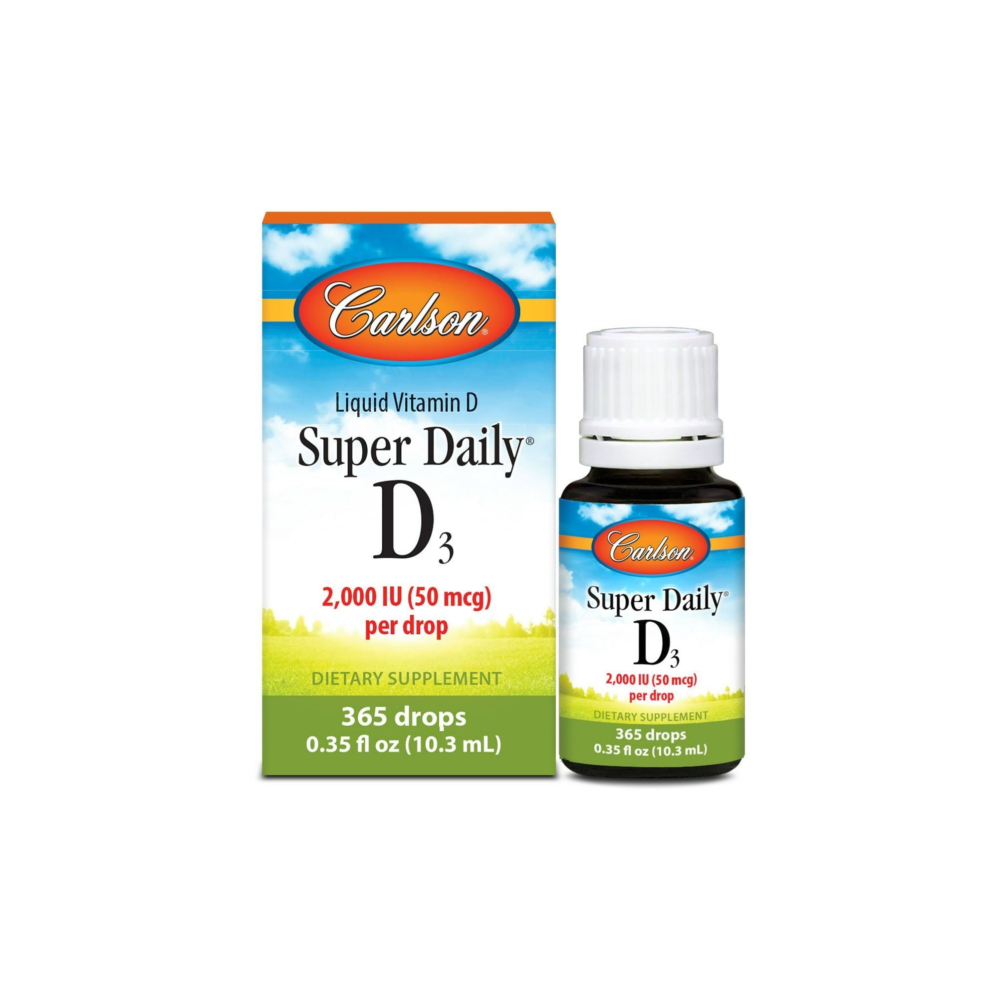 Carlson Super Daily D3 Drops, 2000 IU, 365 Drops EasyOptionXY LLC