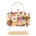 Colorful floral clutch purse evening bag for women formal party handbag SHOMICOBOUTIQUE