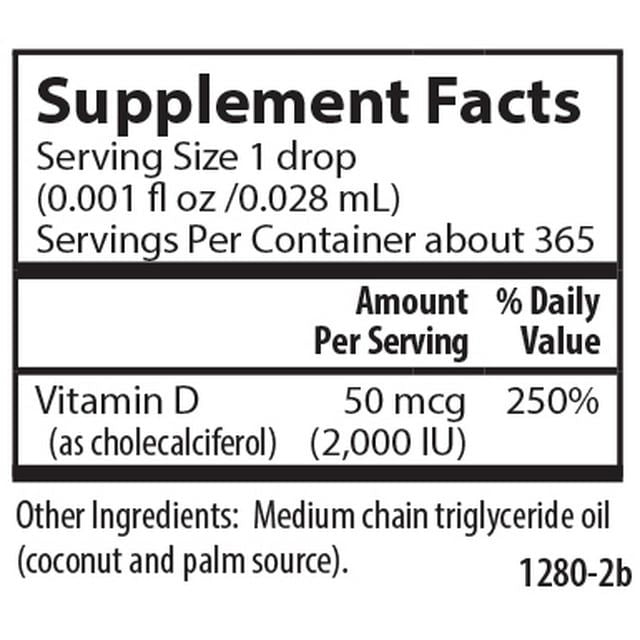 Carlson Super Daily D3 Drops, 2000 IU, 365 Drops EasyOptionXY LLC