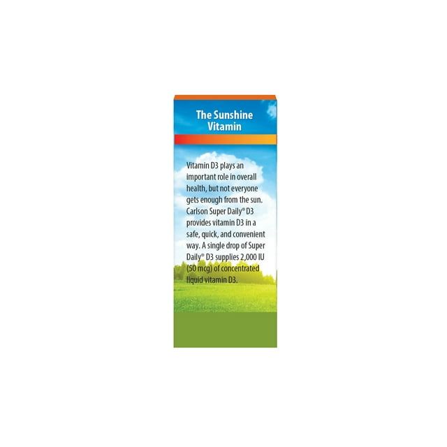 Carlson Super Daily D3 Drops, 2000 IU, 365 Drops EasyOptionXY LLC