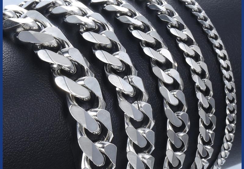 Luxury Popular Trend New Bracelet for Men and Women Curb Cuban Link Chain Stainless Steel Mens Womens Bracelets Chains Jewelry for Men Perfect Gift - SJB-DIAMOND ELITES