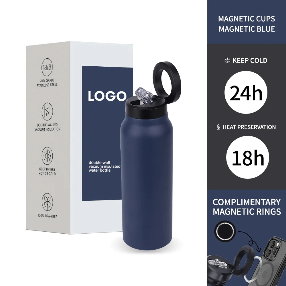 Stainless Steel Water Bottle With Lid Magnetic Pi-Mart
