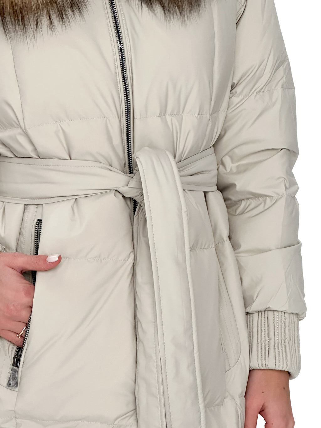 Alice Genuine Silver Fox Down Fill Coat - SJB-DIAMOND ELITES