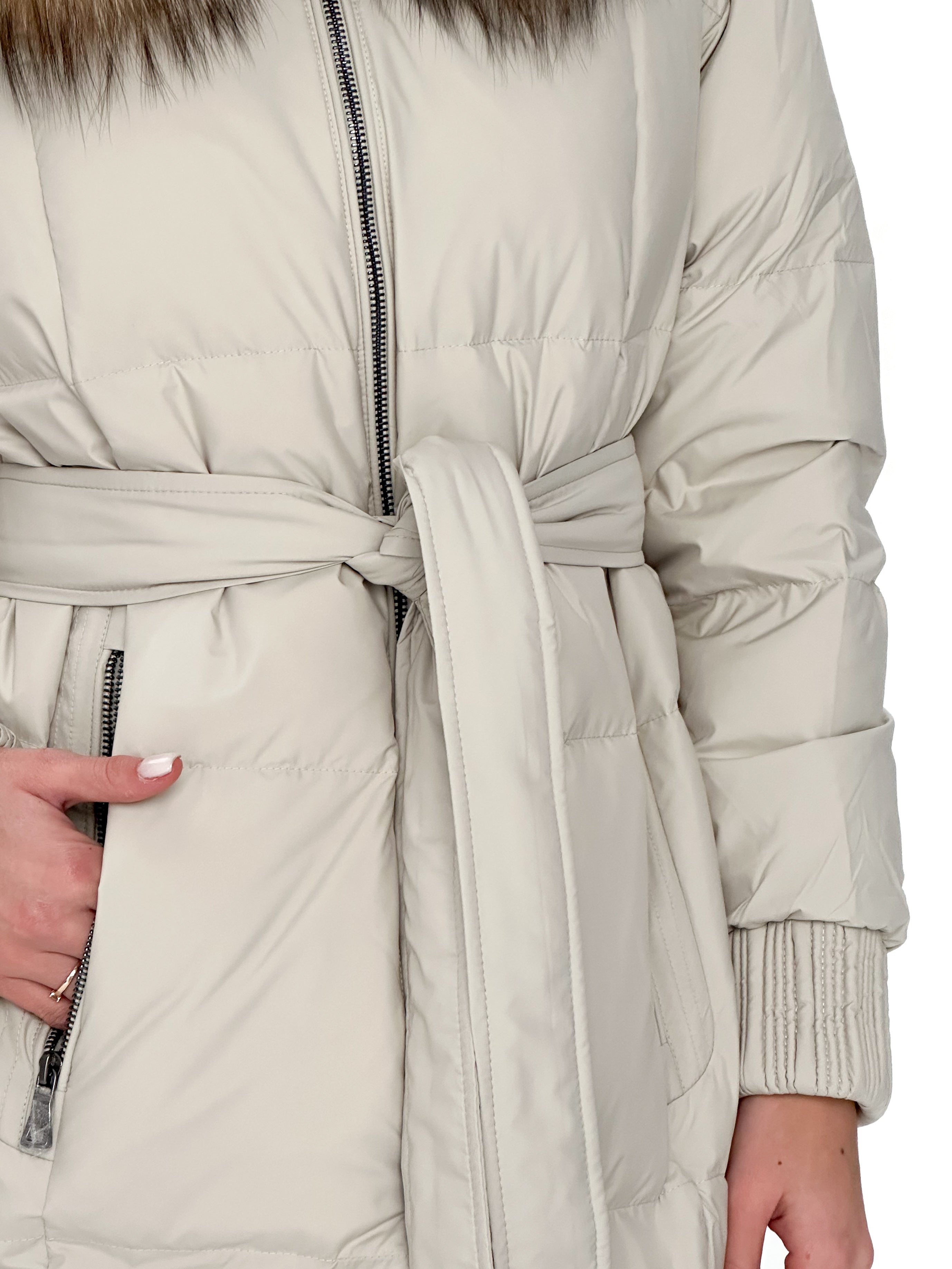 Alice Genuine Silver Fox Down Fill Coat - SJB-DIAMOND ELITES