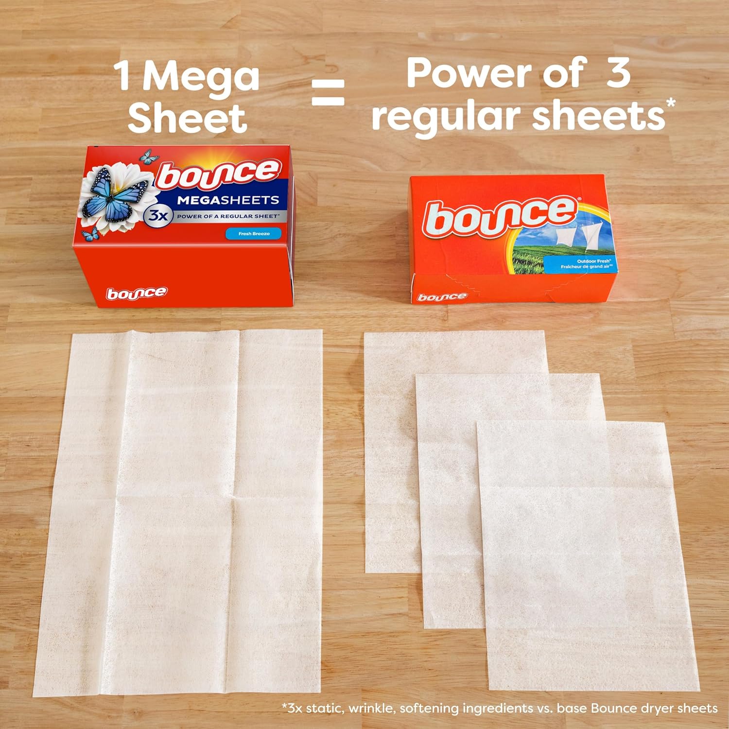 Bounce Mega Dryer Sheets, Fresh Breeze, 130 Count, Mega Fabric Softener Sheets with Static Control, Wrinkle Reduction, Extra Softness, Lasting Scent, Repels Lint EasyOptionXY LLC