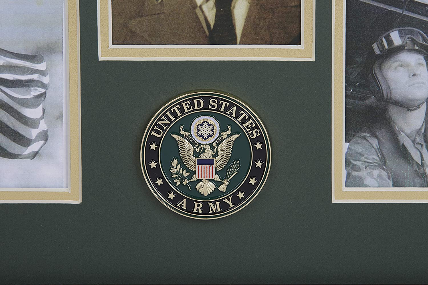 The Military Gift  Store Army Medallion 5 Picture Collage Frame with Stars. The Military Gift Store