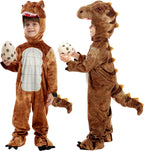 Realistic T-rex Costume Outfit Dinosaur Jumpsuit with Egg for Kids Toddler Halloween Dress-up Party - SJB-DIAMOND ELITES